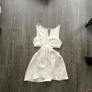 BCBG white cut out dress worn once